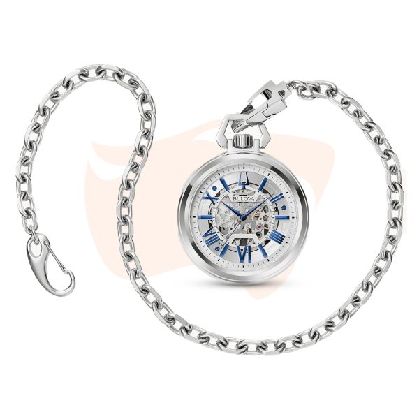 Relógio de Bolso Bulova Sutton Prata 96A304N