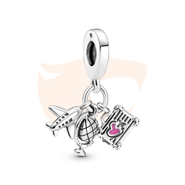Charm Pandora Pendente Aviao, Globo E Mala 799435C01