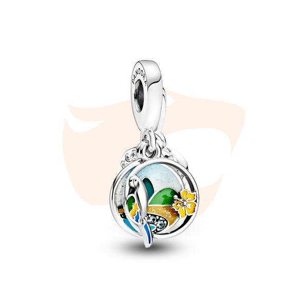 Charm Pendente Papagaio e Praia Brasil 798919C01