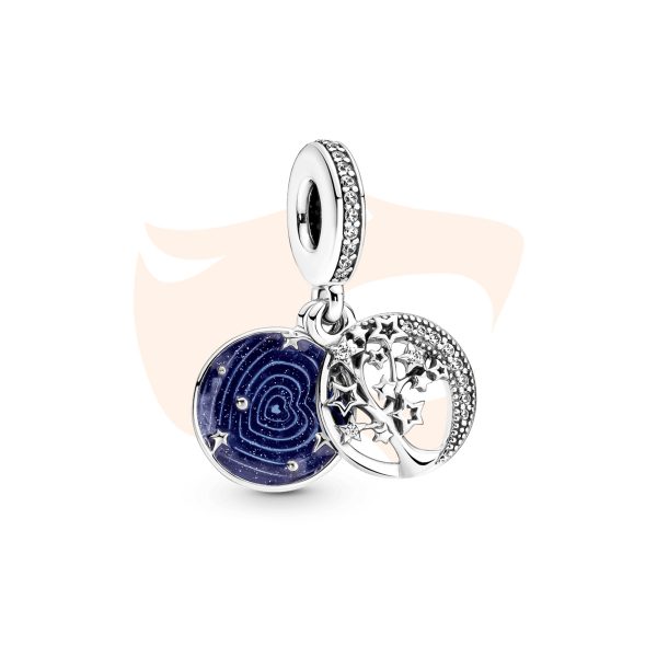Charm Pandora Pendente Lua, Árvore e Galáxia 799645C01