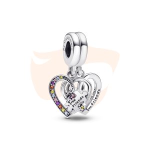 Charm Pandora Pendente Amizade 2 Corações 792239C01