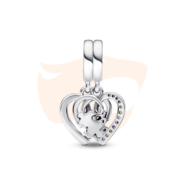 Charm Pandora Pendente Amizade 2 Corações 792239C01