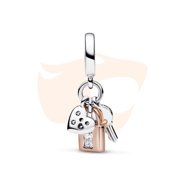 Charm Pandora Pendente Cadeado e Chave 782506C01