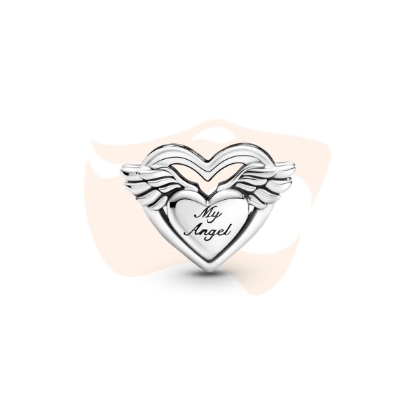 Charm Pandora Separador Coração Asa de Anjo 799367C00