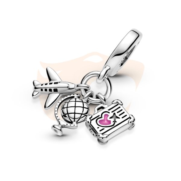 Charm Pandora Pendente Aviao, Globo E Mala 799435C01