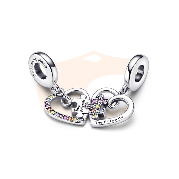 Charm Pandora Pendente Amizade 2 Corações 792239C01