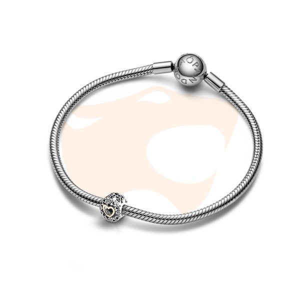 Charm Pandora Separador Círculo Do Amor Com Ouro 14k 792009CZ