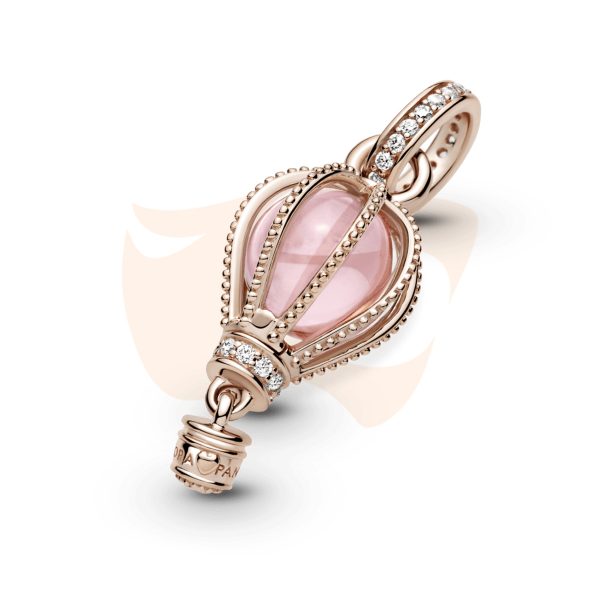 Charm Pandora Pendente Balao De Ar Quente Rosa Brilhante 789434C01