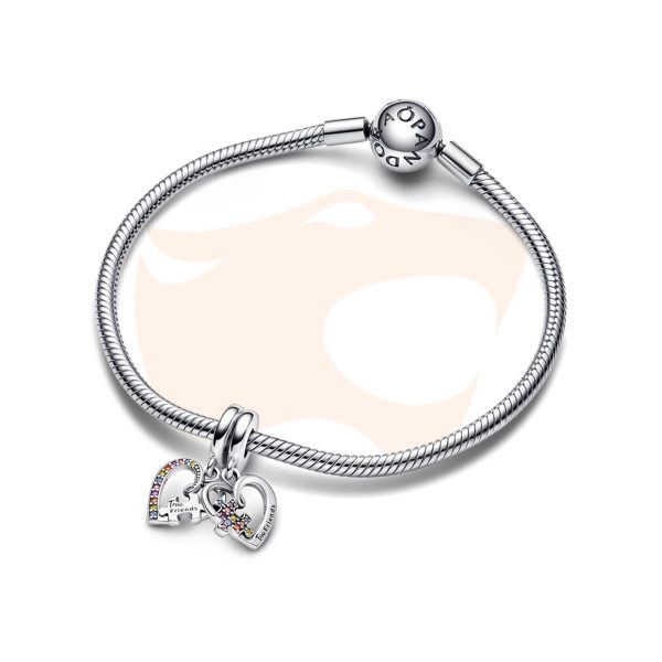 Charm Pandora Pendente Amizade 2 Corações 792239C01