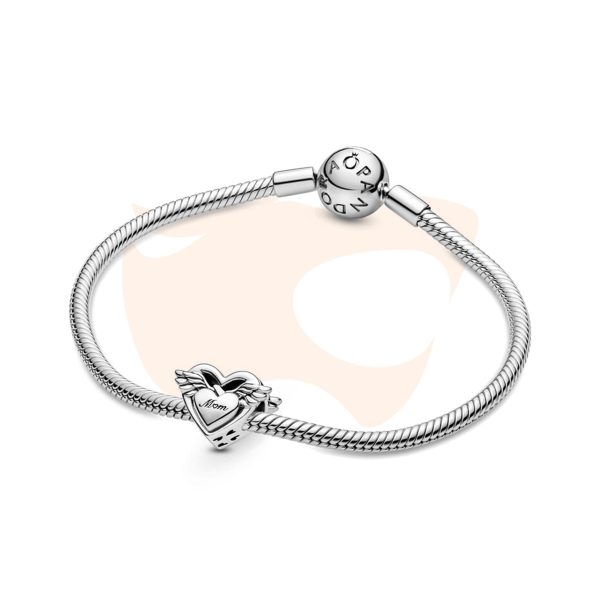 Charm Pandora Separador Coração Asa de Anjo 799367C00