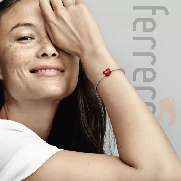 Charm Pandora Separador Coração Vermelho 799291C02