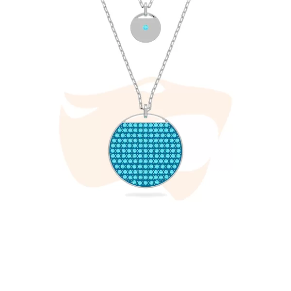 Colar Swarovski Ginger Duplo Azul 5642942