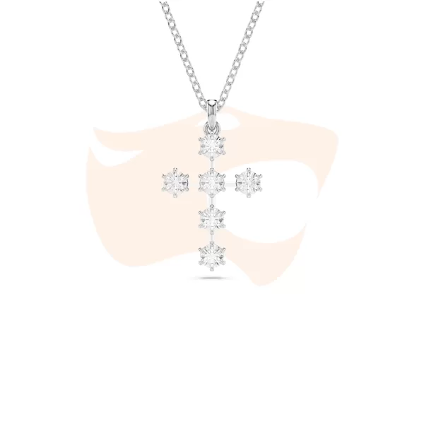 Colar Swarovski Insigne Cruz Lapidação Redonda 5675576