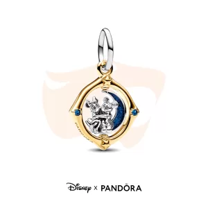 Charm Pandora Disney Lua Rotativa Mickey e Minnie 762955C01