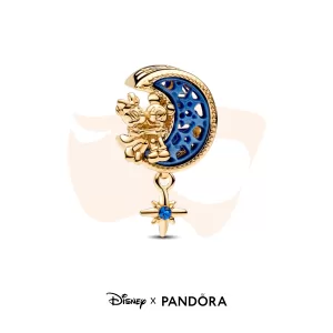 Charm Pandora Pendente Disney Lua Crescente Mickey e Minnie 762956C01