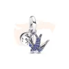 Charm Pendente Pandora Andorinha Azul Brilhante 792570C01