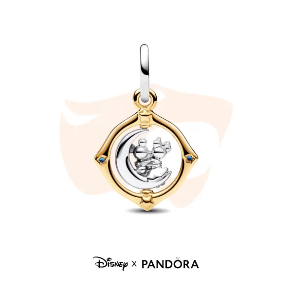 Charm Pandora Disney Lua Rotativa Mickey e Minnie 762955C01