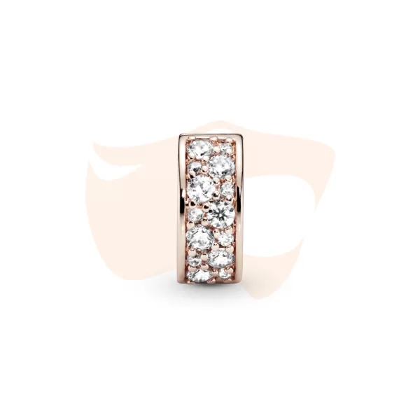 Charm Pandora Clip Rose Elegância 781817CZ
