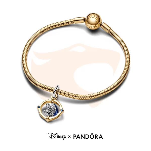 Charm Pandora Disney Lua Rotativa Mickey e Minnie 762955C01