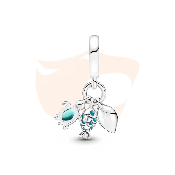 Charm Pendente Pandora Peixe, Tartaruga Marinha e Concha 791697C01