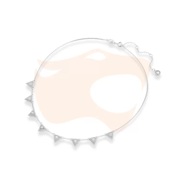 Colar Swarovski Ortyx Triangular Prateado 5643021