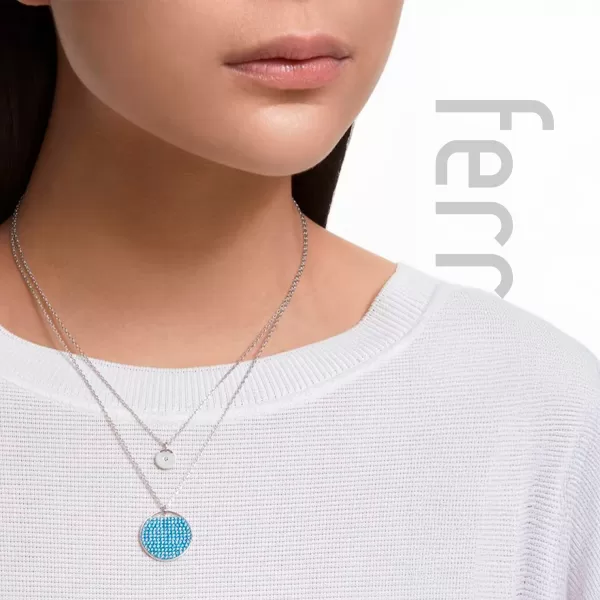 Colar Swarovski Ginger Duplo Azul 5642942