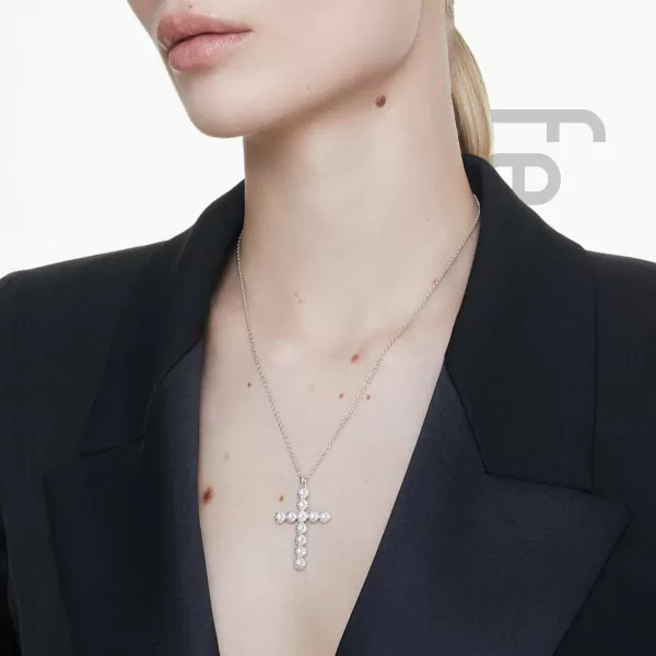 Colar Swarovski Insigne Cruz com Lapidações Mistas 5675573