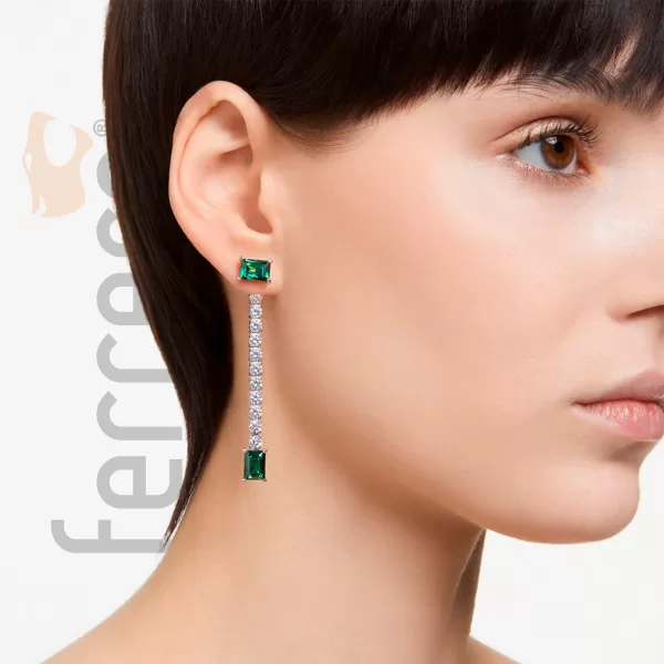 Brinco Swarovski Matrix Drop Verde – 5665786