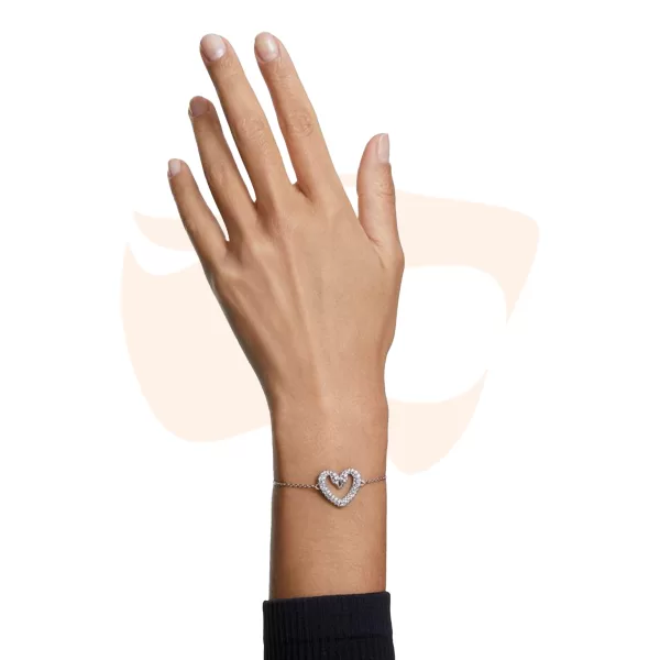 Pulseira Swarovski Una Coração 5625534