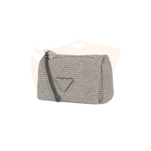 Bolsa Emporio Armani Crossbody em Palha e Algodão Preta Y3B208 YWT4E 80001