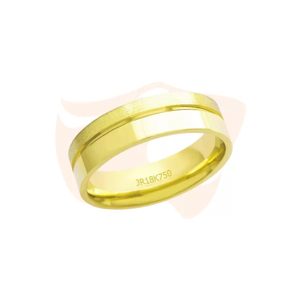 Aliança Trabalhada Ouro 18K - AT418