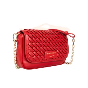 Bolsa Mini Giorgio Armani Chain Weave Vermelha EW001923 AF15874 U5062