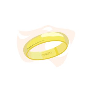 Aliança Clássica Ouro 18K Polida- AO500
