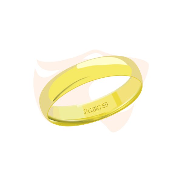 Aliança Clássica Ouro 18K - AM06