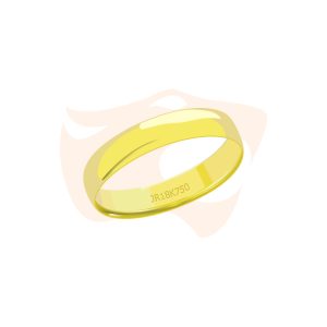 Aliança Anatômica Ouro 18K - AT509