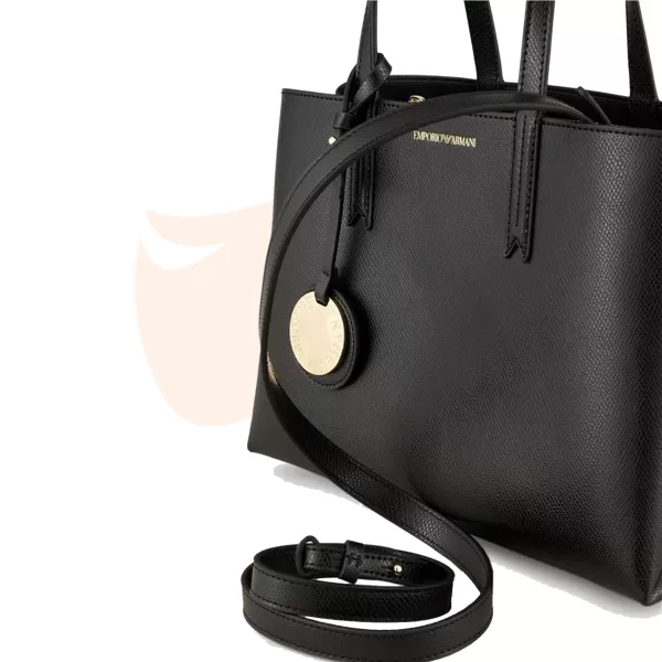 emporio armani, bolsa preta, bolsa estruturada, bolsa texturizada, ferrero joias, tote bag, bolsa executiva, acessórios femininos, bolsa clássica, armani Brasil Y3D245 YH15A 81386