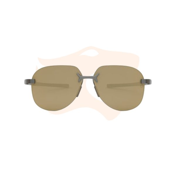 Óculos de Sol TAG Heuer Flex - Titânio prateado com lentes marrom claro espelhadas TH40006U‑46H