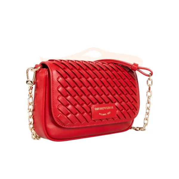 Bolsa Mini Giorgio Armani Chain Weave Vermelha EW001923 AF15874 U5062