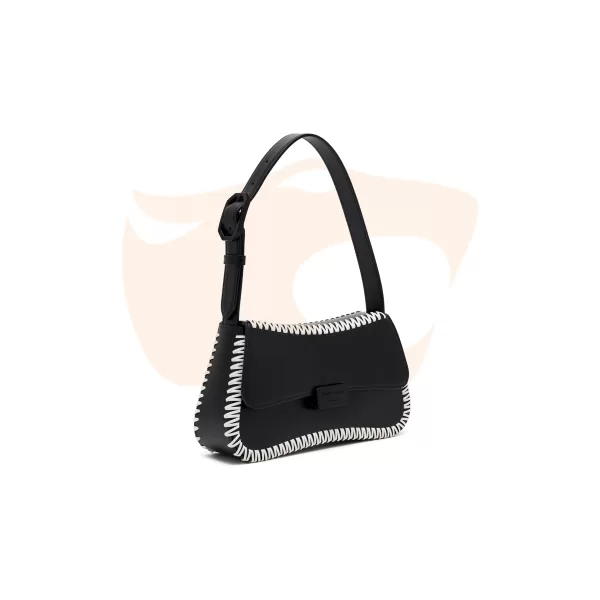 Bolsa Giorgio Armani Mini Couro Preto Trançado EW001013 AF12774 UC001