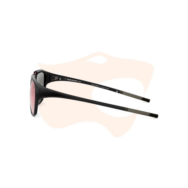 Óculos de Sol TAG Heuer Line - Preto com lentes lilás espelhadas TH40002U‑05D