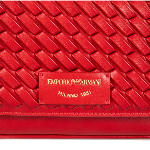 Bolsa Mini Giorgio Armani Chain Weave Vermelha EW001923 AF15874 U5062