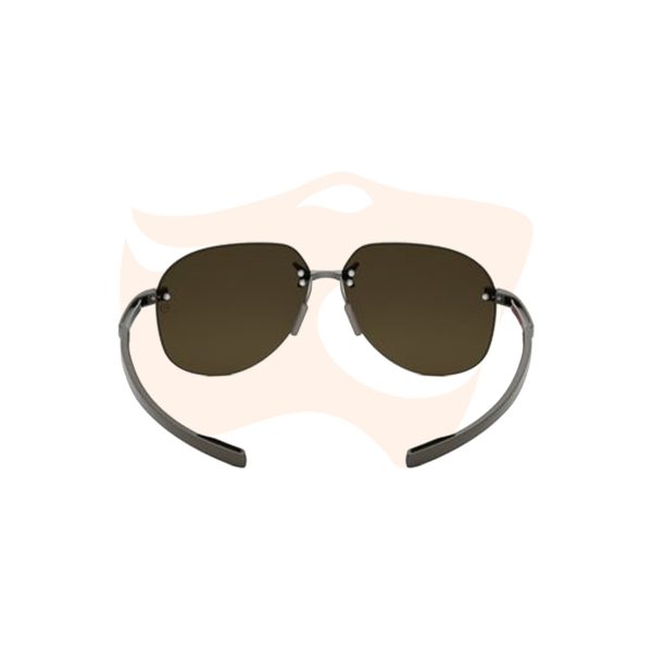 Óculos de Sol TAG Heuer Flex - Titânio prateado com lentes marrom claro espelhadas TH40006U‑46H