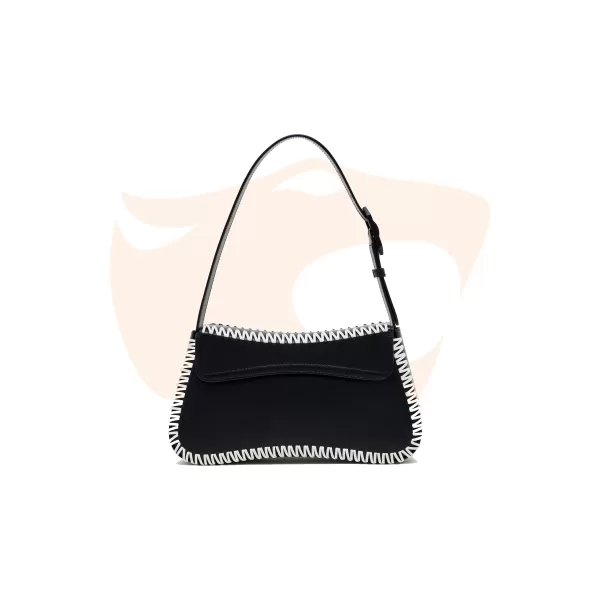 Bolsa Giorgio Armani Mini Couro Preto Trançado EW001013 AF12774 UC001