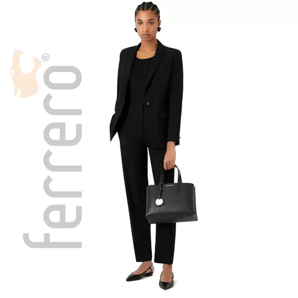 emporio armani, bolsa preta, bolsa estruturada, bolsa texturizada, ferrero joias, tote bag, bolsa executiva, acessórios femininos, bolsa clássica, armani Brasil Y3D245 YH15A 81386