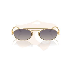 Óculos de Sol Oval Metálico Miu Miu - Dourado SMU542 5AK-30C