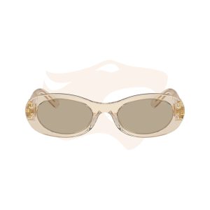 Óculos de Sol Miu Miu Oval - Bege translúcido SMU 06Z 11T‑40F