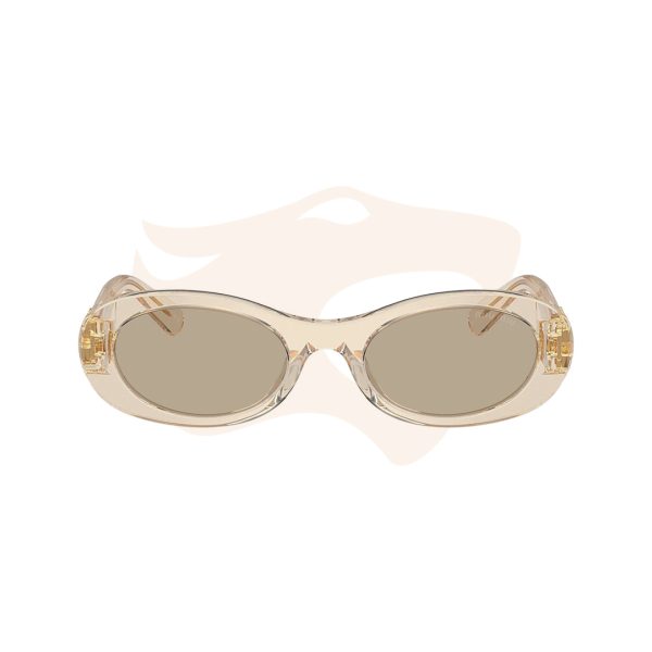 Óculos de Sol Miu Miu Oval - Bege translúcido SMU 06Z 11T‑40F