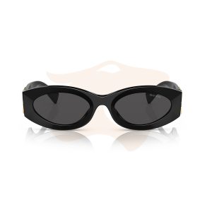 Óculos de Sol Miu Miu Oval Bold - Preto SMU 11W 1AB‑5S0