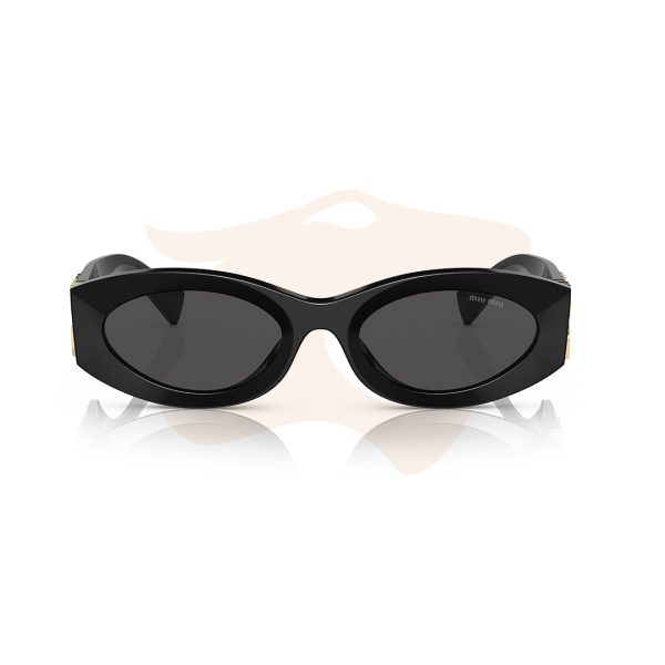 Óculos de Sol Miu Miu Oval Bold - Preto SMU 11W 1AB‑5S0