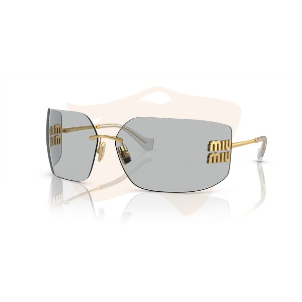 Óculos de Sol Miu Miu Runway - Dourado/Cinza SMU 54Y 5AK‑30B